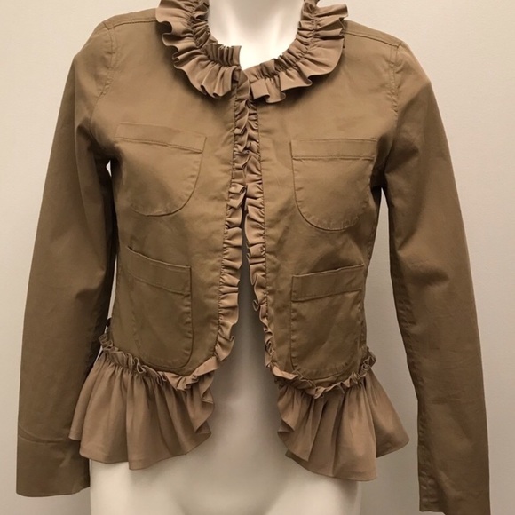 J. Crew Ruffle Chino Jacket - Picture 2 of 3